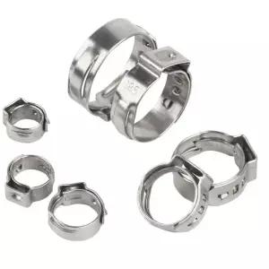 10PCS 클램프 클립 스테인레스 스틸 304 튜브 용 단일 귀 호스 파이프 금속 키트 5.3-31mm