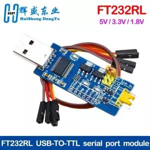 FT232RL 직렬 포트 모듈 USB-TTL 소형 보드 5V 3.3V 1.8V 레벨 굽기 라인 다운로드