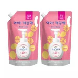 아이깨끗해 항균 폼 핸드솝 레몬향 리필,600ml,2개