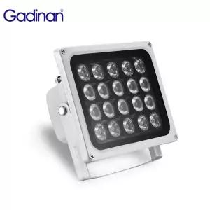 Gadinan 20PCS IR LED 어레이 CCTV 채우기 빛 조명기 IP66 850nm 방수 적외선 램프 100m 용
