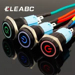LED 잠금 금속 푸시 버튼 스위치 유지 래칭 16mm 3V 5V 12V 110V 220V