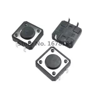 12x12mm x 4.3mm 12x12x4.3H 패널 PCB 순간 촉각 택트 푸시 버튼 스위치 딥 50 개