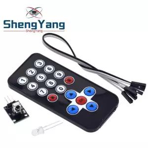 무선 송수신기TZT 적외선 IR 무선 리모컨 모듈 키트 아두이노 라즈베리 파이용 DIY HX1838 1 로트