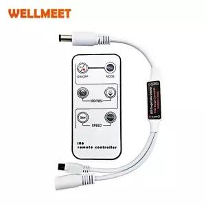 IR 적외선 6키 단색 단일 채널 디밍 컨트롤러 LED 조명 벨트 5-24V 미니 소형
