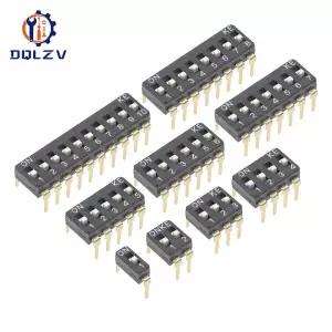 DIP 스위치 토글 2.54mm 1P/2P/3P/4P/5P/6P/8P/10P 검정색 2.54MM SMD 금도금 핀