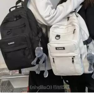 등교준비물 가벼운 중학생 고등학생 책가방 대학생 백팩 블랙