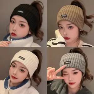 봄 가을 골지 니트 와이드 넓은 헤어밴드 세안 밴드