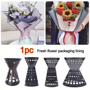 플라스틱 꽃 포장 라이너 DIY 퀵 플라워 부케 베이스 액세서리 어머니의 날