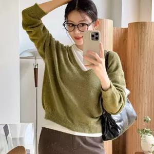 [캔마트] 포그니 울 딥브이 니트