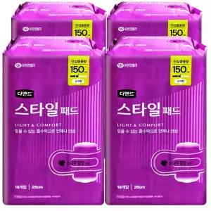 디펜드 스타일 패드 안심중용량 (참숯) 여성용 18P x4팩 요실금