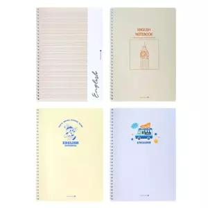 모닝글로리 4000 IV 영어 스프링노트(16절/좌철) 중학 고등생노트 영어 공책-색상랜덤