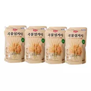 트리오 곡물설거지 주방세제 우리현미 리필 1.2L x4개