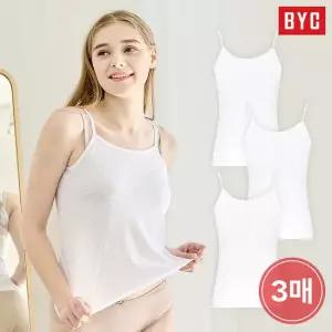 BYC 데일리 면스판 끈나시 화이트 3매