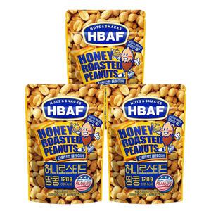 HBAF 바프 허니로스티드땅콩 120g 3개