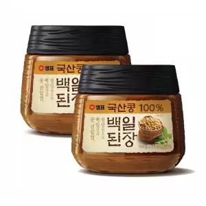 샘표 국산콩100% 백일된장 900g, 2개