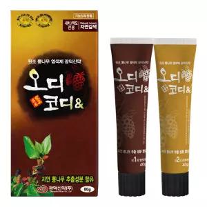 오디코디앤(튜브형) 80 g 새치/백모용 뽕나무 염색약 1박스