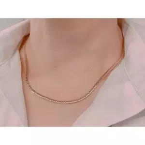 [로이드](센텀시티점)18K  볼륨 커브 스네이크 체인 레이어링 뱀줄 목걸이 LNC22011G