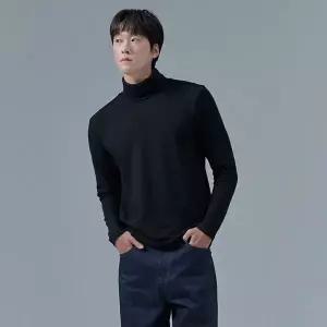 [하프클럽/체이스컬트]공용 기모 에센셜 터틀넥 티셔츠-CFZU5109D03