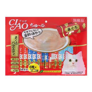 이나바 챠오 츄르 131번 참치 버라이어티 14gx40p 고양이 휴대용 캣 길냥이 스낵 츄릅 냠냠