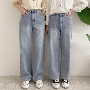 이지핏 라이크라 스판 히든밴딩 세미와이드 데님(S~2XL)