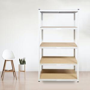 무볼트 앵글선반 FRCW5-9418 화이트 5단 철제 조립식 경량랙 베란다 펜트리 진열 900x400x1800