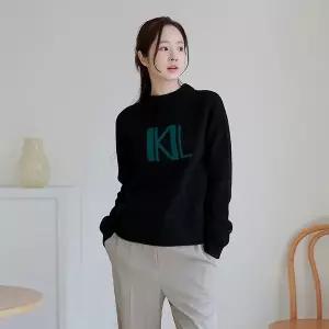 [소재올킬]엑스트라 파인울100 르포엠 몬트 아트웍 라운드 니트