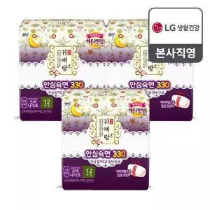 쏘피 귀애랑 오버나이트 12P x 3팩