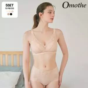 오모떼 프리미엄 수피마 코튼 풀커버 레이스 브라 팬티 10종 풀세트