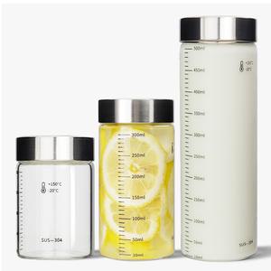 스무디 과일청 우유병 내열유리병 눈금유리병 200ml 300ml 500ml 2개