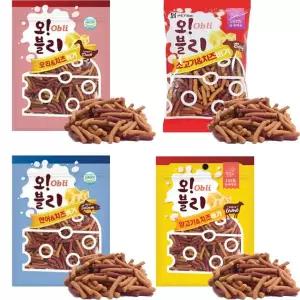 오블리 치즈버거 100g x 30개 4종 강아지 져키간식