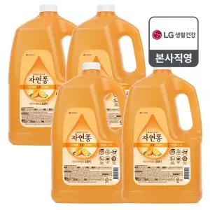자연퐁 주방세제 오렌지 리필 3.04L 4개