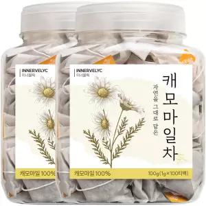 이너블릭 캐모마일 100티백 X 2개 친환경 필터 인증 / 미세플라스틱 걱정 NO