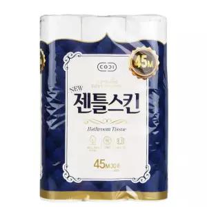 코디 젠틀스킨 3겹 화장지 45m 30롤 1팩
