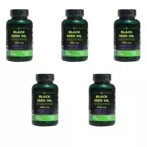 뷰티텐더 터키산 블랙커민씨드 오일 1000mg 냉압착 티모퀴논 18mg 90캡슐 5병