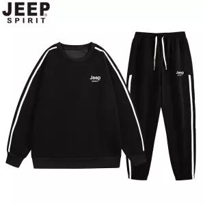 JEEP SPIRIT 남녀공용 긴팔 트레이닝복세트 캐주얼 루즈핏 운동복 커플룩
