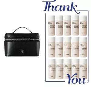 홀리데이 에코레더박스백 파우치 + 아이오페 스템3 에멀전 로션 225ml (15ml 15개) 세트