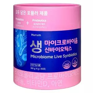 휴럼 마이크로바이옴 생 신바이오틱스 4g 90포, 프로바이오틱스, 아연, 셀레늄, 비타민D, 프락토올리고당