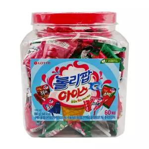 롯데 롤리팝 아이스 캔디 660g (11g x 60개) 용기