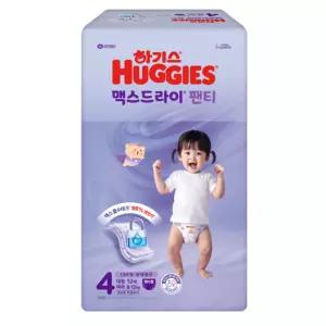 하기스 맥스드라이 팬티 4단계 여아 대형 52매