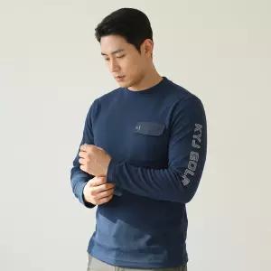 김영주골프 1+  1 남성 스판 포켓 라운드 긴팔 티셔츠 1108