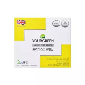 [유어그린] 프리 아스코르빈산 (2박스x3.5gx60포) 비타민C 1000mg