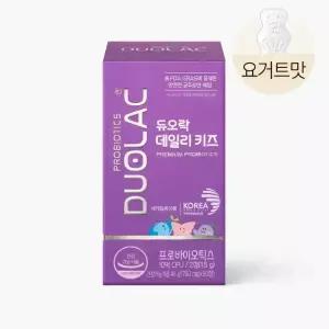 듀오락 데일리키즈 요거트맛 60정(30일분) 1개 / 어린이 츄어블 유산균