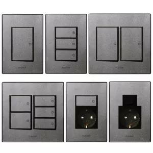 나노 아트2 ART2 한국형 르그랑스타일 융스타일 스위치 1구 2구 3구 4구 5구 6구  펄화이트 전기 전등 조명 사각 인테리어 매입 매립