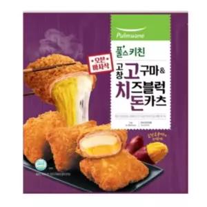 풀스키친 오븐바사삭 고창고구마&치즈블럭 돈카츠 1kg 1개 아이간식 혼술 홈파티 야식 캠핑 반찬
