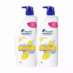 헤드앤숄더 시트러스 레몬 지루성 두피 샴푸 800ml 2개