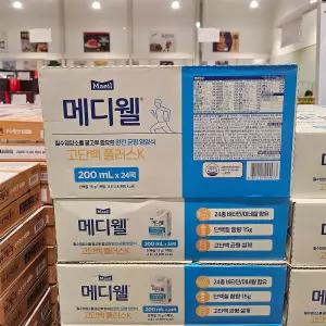 코스트코 메디웰 고단백 플러스K 200ml x 24개입 식사대용 단백질 파우치 균형영양식
