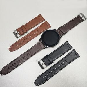 샤오미 미 워치 5 S5 S4 S3 S2 S1/워치 컬러 2, 아마즈핏 밸런스 2 GTR 4 3 2용 가죽 스트랩 22mm 교체 밴