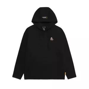 [정상가 : 89000원] N251UHD051 동물 와펜 세미 오버핏 후드티셔츠 CARBON BLACK