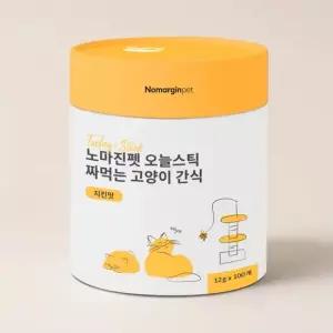 노마진펫 오늘스틱 고양이츄르 짜먹는간식 치킨 1.2kg 100개입 12g x 100개)