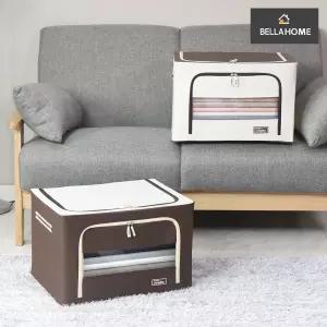 (벨라홈) 프리미엄 대용량 리빙박스 66L(CN7774)부직포리빙박스 패딩정리 옷보